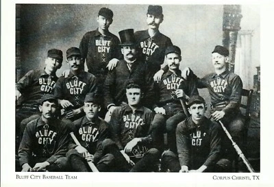 *Texas Postcard-"Bluff City Baseball Team" -1892- *Corpus Christi, TX {G68}