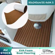 Teak Brown Marine Flooring Mat EVA Foam Self-Adhesive Deck Pad ▶Boat Accessories