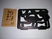 Old Mountain Black Cast Iron Cow Trivet Pre-Seasoned