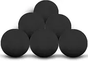Zhenx Ceramic Fire Balls, 5 Inch, Set of 6 Round Fire Stones, for Indoor and Outdoor Fire Pits, Fire Bowls and Fireplaces, Black