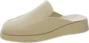 [Vince] Womens Raquel Leather Square Toe Mules Beige 6.5 Medium (B,M)