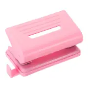 2 Hole Paper Punch Metal Hole Puncher 8 Sheet Capacity Adjustable Punch Pink