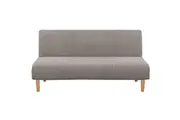 Smarcute Armless Futon Cover Stretch Sofa Bed Slipcover Protector Rich Textured High Spandex Small Checks Jacquard Fabric, Taupe