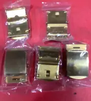 (Lot of 5) Vanguard Milit Autogrip Belt Buckle Solid Brass Finish Fits 1-1/4Belt