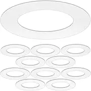 10 Pack 6.7" White Goof/Trim Ring for 4 inch Recessed Can Down Light