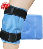 Reusable Knee Ice Pack,Gel Wrap w Cold Compression for Injury Recovery/Post-Surg