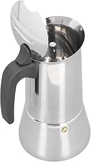 Stainless Steel Moka Pot, Stovetop Coffee Maker with 2 Cups Capacity, Portable Italian Induction Coffee Machine for Home Office Use