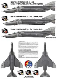 在飛比找Yahoo!奇摩拍賣優惠-132飛機 ROKAF F-4E 2008 貼紙&空速管[h