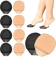 KALIONE Toe Topper Socks for Women, 10 Pairs Half Socks with Padding Cushion, Shoe Toe Protector with Grip, Reusable Toe Covers for Women Girls, Non-Slip No Show Toe Socks for High Heels,Size 6-9, 5