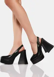 [Lamoda] Black Conversing Platform Heels