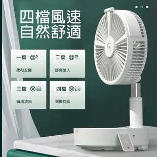 【台灣現貨新升級】可遙伸縮風扇 落地風扇 水冷扇 USB充電風扇 迷你便攜折疊風扇 加濕補水噴霧風扇 (7.4折)