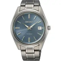 在飛比找PChome24h購物優惠-SEIKO 精工 CS 鈦金屬簡約手錶-40mm SUR37