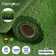 20SQM Artificial Grass Fake Lawn Synthetic Turf Floor Plastic Plant 12mm 2x10m