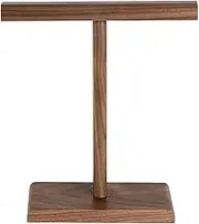 Headset Stand Headset Holder Dual Headphones Stand for Desk Beech and Walnut Gaming Headsets Holder Hanger Creative Display Headset Hanger Desktop Headset Holder (Color : Walnut)