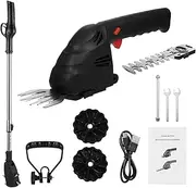 xinyee Lithium Cordless Hedge Trimmer Handheld Dual-Purpose Hedge Trimmer Bush Trimmer Electric Hedge Trimmer for Pruning Built in 2.0Ah Battery and Type-C Charging Cable Grass Trimmer for Shrub Branc