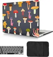 Laptop Cover Compatible with New MacBook Pro 16 inch 2021 2023 Release A2485 A2780 M1 M2 with Liquid Retina XDR Display and Touch ID, Hard Shell Protective Case & Keyboard Cover & Bag, Mushroom