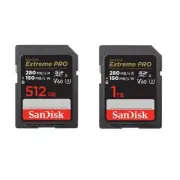 New Sandisk Extreme PRO 512GB 1TB SDXC SD Card UHS-II Class 10 V60 U3 280MB/s