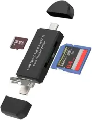 SD Card Reader TF Flash for Lightning Type C Micro USB Jack(4 in 1) for Apple