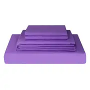 Cooling Bamboo Sheet Set Ultra Soft Breathable Bed Set Purple
