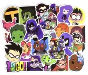 Teen Titans Themed Set of 25 Assorted Stickers Decal Set