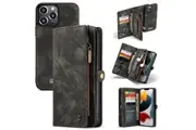 Apple iPhone 13 Pro Max CaseMe 008 2-In-1, Zip Wallet with Detachable Phone Cover