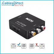 RCA AV to HDMI Converter For Nintendo Sega Genes NES Gamecube SNES N64 Video TV