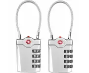 Suitcase Locks, Combination Locks 4 Digits, Tsa Locks, Luggage Locks With Opening Alarm Display, Travel Locks For Suitcases, Luggage,