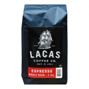 Lacas Coffee Whole Bean Espresso 2 lb. - 4/Pieces WS-110LCWBESPRO