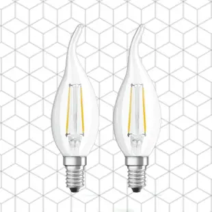 【MasterLuz】全電壓 4W E14 LED復古鎢絲拉尾燈泡(蠟燭燈泡-黃光-2入)