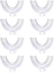8-Pack U-Shaped Silicone Toothbrush Kids Replacement Head Set - Compatible With U-Shaped Electric Toothbrushes - For Babies Kids 2-8 Age - Soft Hygienic Replacement Heads(8pc-6cm)