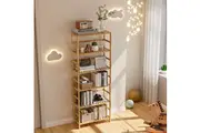 Vibe Geeks 6-tier Bamboo Storage Rack Shelving Bookshelf Plant Flower Stand