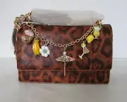 Betsey Johnson Leopard Crossbody Bag Purse Cocktail Time with Bracelet! NWT