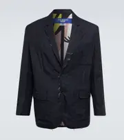 [Junya Watanabe] Junya Watanabe Distressed wool and silk blazer AU 90 blue