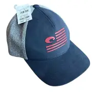Costa NWT Pride logo trucker hat New OSFA navy red USA