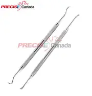 Set Of 2 Dental Sickle Scaler H6/H7 Dental Tartar Scraper Calculus Plaque Remove