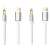 2x Sansai 1.5m USB-C to 3.5mm Adapter Audio Cable Connector for Samsung S21/Note