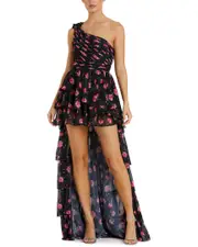 Mac Duggal Ruffled High-Low Dress
