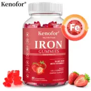 Iron 20 Mg Gummies With Vitamin C - Bone,Immune & Cognitive Support,Energy Boost