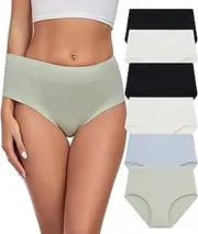 [ANLIQI] Women's Modal Underwear Soft Hipster Panties for Women Pack Moisture Wicking & Breathable Underwear Ladies Underpants