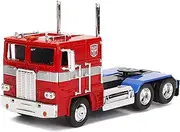 Jada Toys Transformers (TV) Optimus Prime G1 1:24 Hollywood Ride Diecast Vehicle, Red