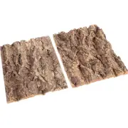 2 Pcs Lizard Tank Mat Bark Decoration Reptile Box Climbing Platform