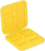 12,Game Card Case,12 Cartridge Slots Silicon Holder Storage,Switch Game Card,SDHC Card,Memory Card, with Hard Game Case,for Applicable Scope. (Yellow)