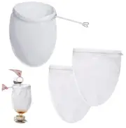 3 Pcs Ultra Fine Mesh Strainer Bags, Cheesecloth Strainer with Handle, Small