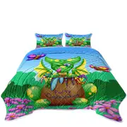 Cute Dragon and Butterfly for Children Coverlet