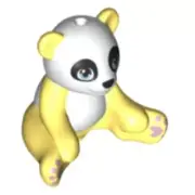 Lego Yellow Panda with Blue Eyes and Lavender Paws Wild Animals for Minifigures