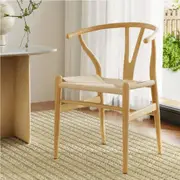 1 Artiss Dining Chair Rattan Wishbone