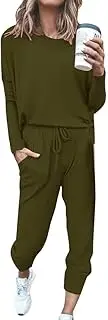 [Generic] Pantsuit Womens Wedding Long Sleeve Leisure Pocket Sweatpants Sets And Pullover Suits for Women Dailywear