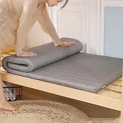 4cm Thick Firm Mattress Topper Queen,High Density Foam Mattress Pad with Skin Friendly Washable Cover,Memory Foam Bed Topper Full,High Density Ventilated Mattress Pad,Gray,90x190cm/35x75