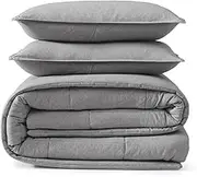 UGG 32552 Leonora King-Cali King 3-Piece Comforter Set Soft Luxury Bedding Comforter & 2 Pillow Shams Cozy Comfortable Reversible Machine Washable Hotel Style Bedding Set, King, Heather Gray