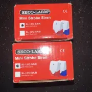 2 Seco-Larm SL-1312-SA/R Mini Strobe Siren, Red Lens, Simple 2-Wire Connection